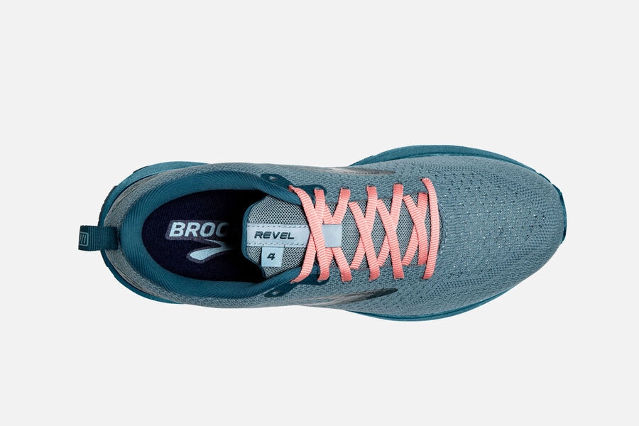 Brooks Revel 4 Road Running Shoes Womens Blue 815490-PER